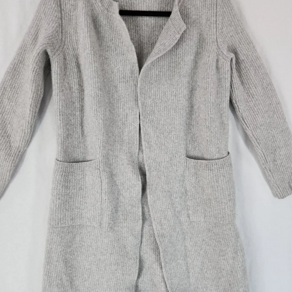 Brock Collection Longline Cardigan Wool Cashmere Size XS Made In Italy Ribbed_8